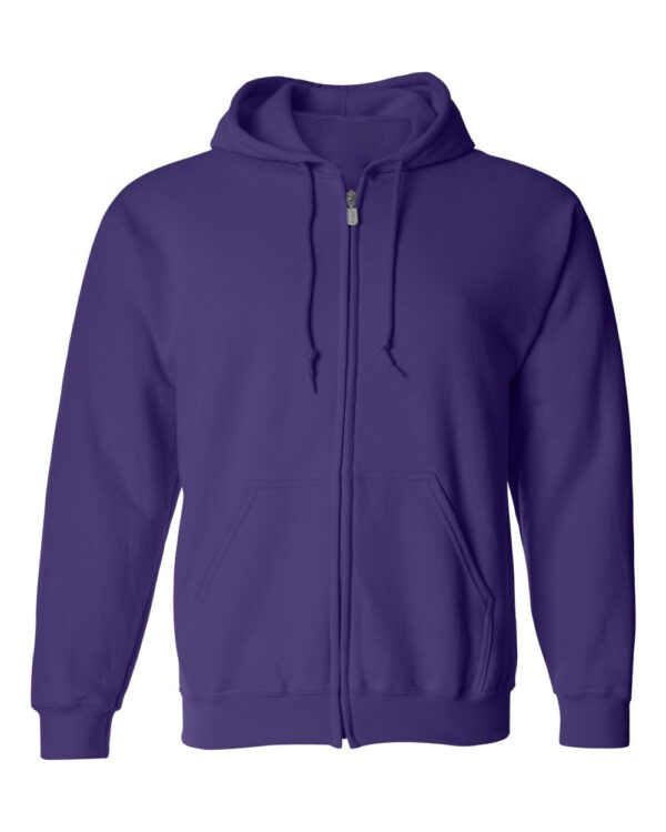 Purple-Full-Zip Hooded Sweatshirt