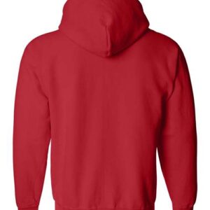 Red-Full-Zip Hooded Sweatshirt-back