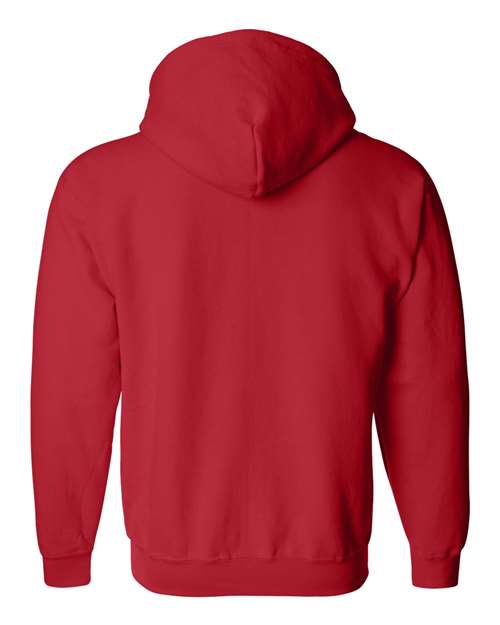 Red-Full-Zip Hooded Sweatshirt-back