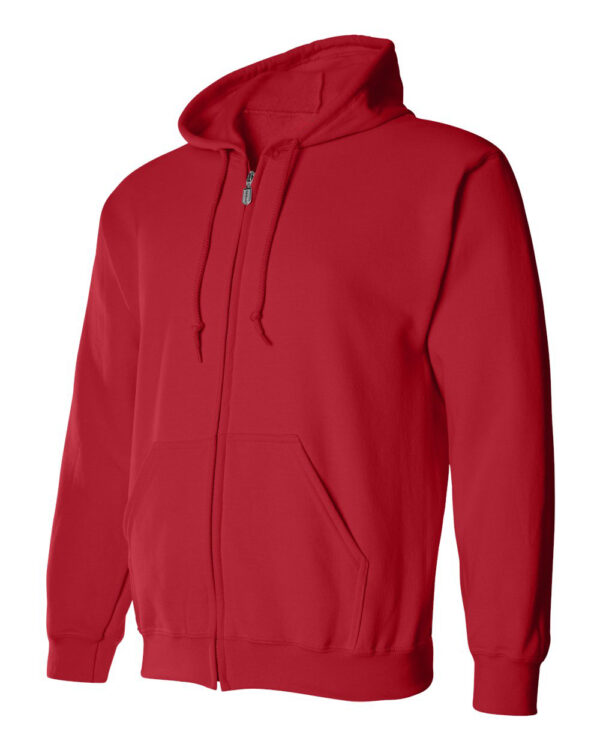 Red-Full-Zip Hooded Sweatshirt-side