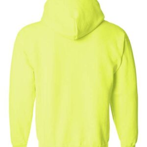 Safety-Green-Full-Zip Hooded Sweatshirt-back