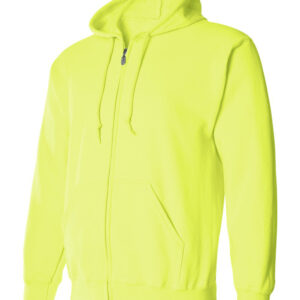 Safety-Green-Full-Zip Hooded Sweatshirt-side