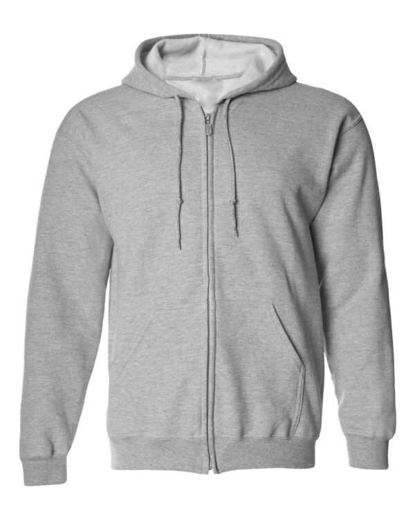 Sport-Grey-Full-Zip Hooded Sweatshirt