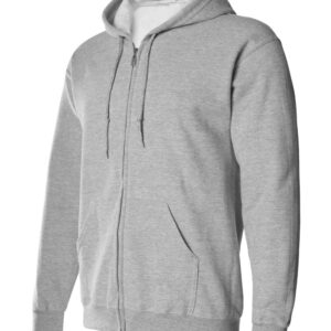 Sport-Grey-Full-Zip Hooded Sweatshirt-side