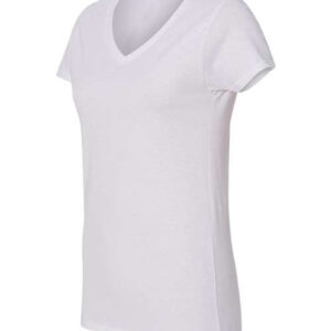 V-Neck T-Shirt-White-side