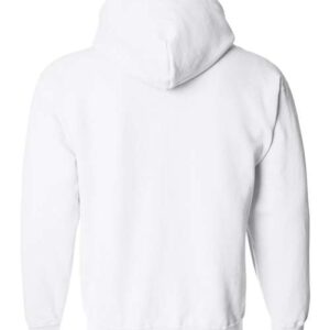 White-Full-Zip Hooded Sweatshirt-back