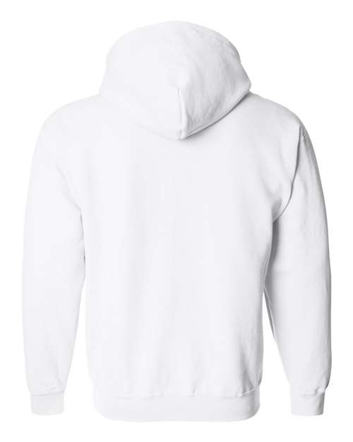 White-Full-Zip Hooded Sweatshirt-back