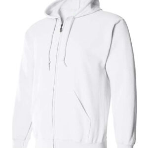 White-Full-Zip Hooded Sweatshirt-side