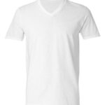 White-men-V-Neck T-Shirt-front