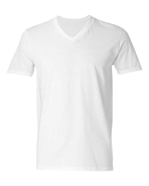 White-men-V-Neck T-Shirt-front